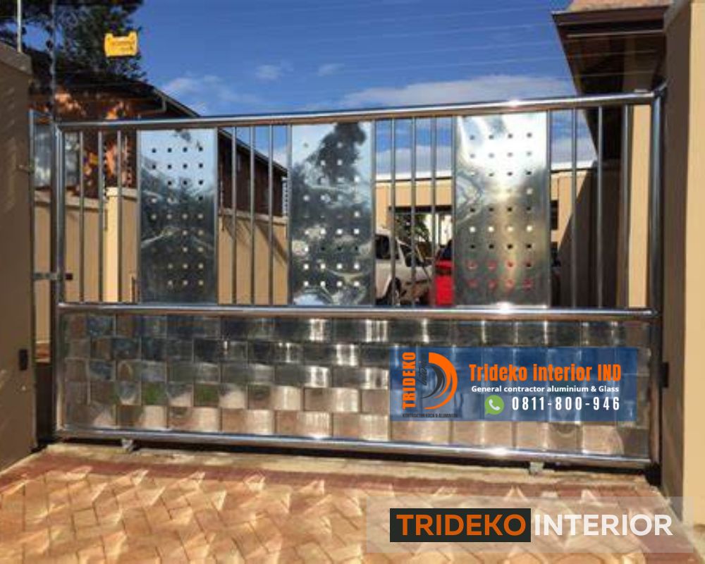 Pintu pagar stainless steel