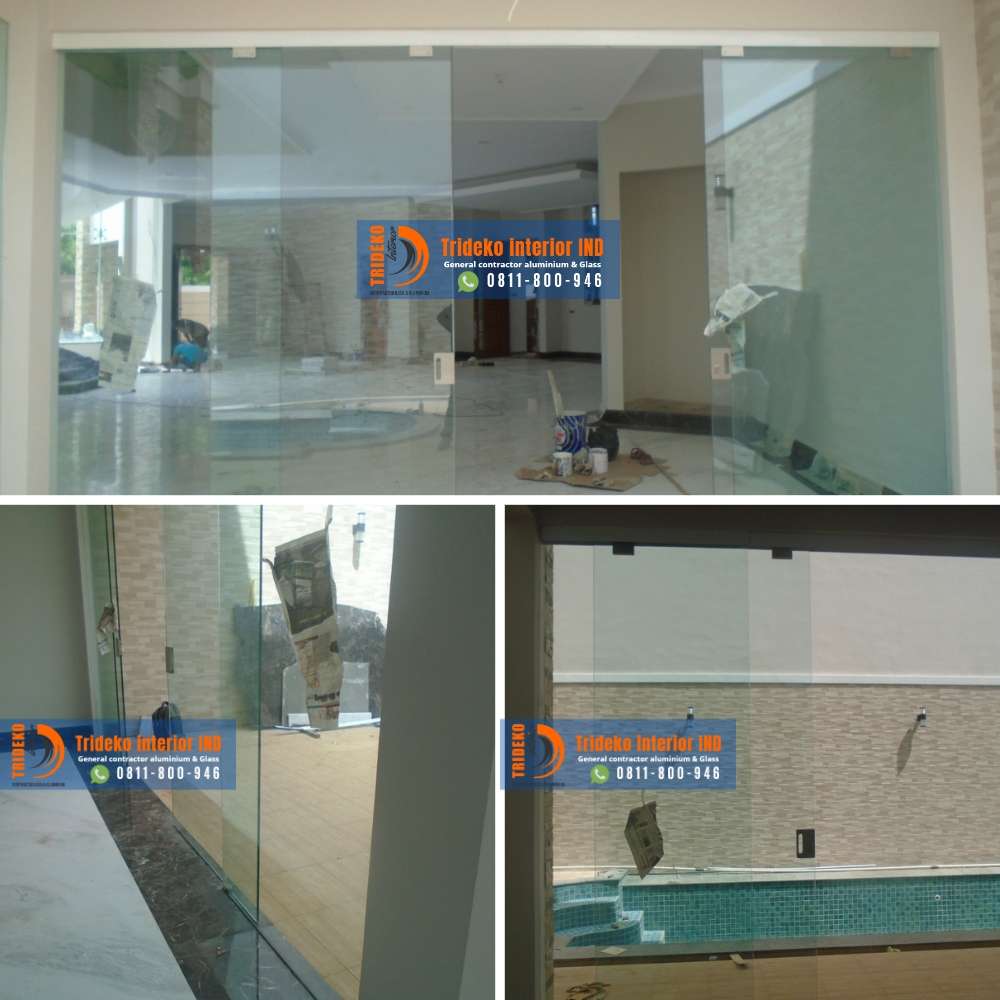 pintu sliding frameless