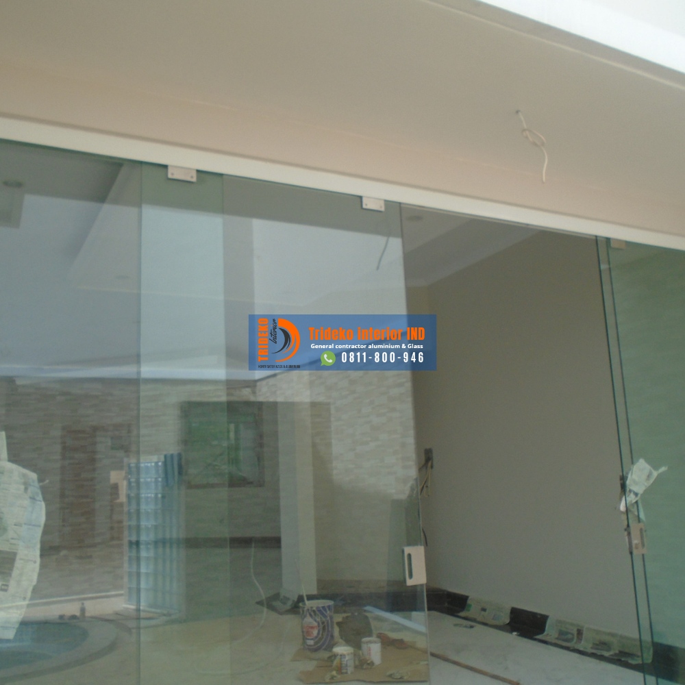 pintu sliding frameless