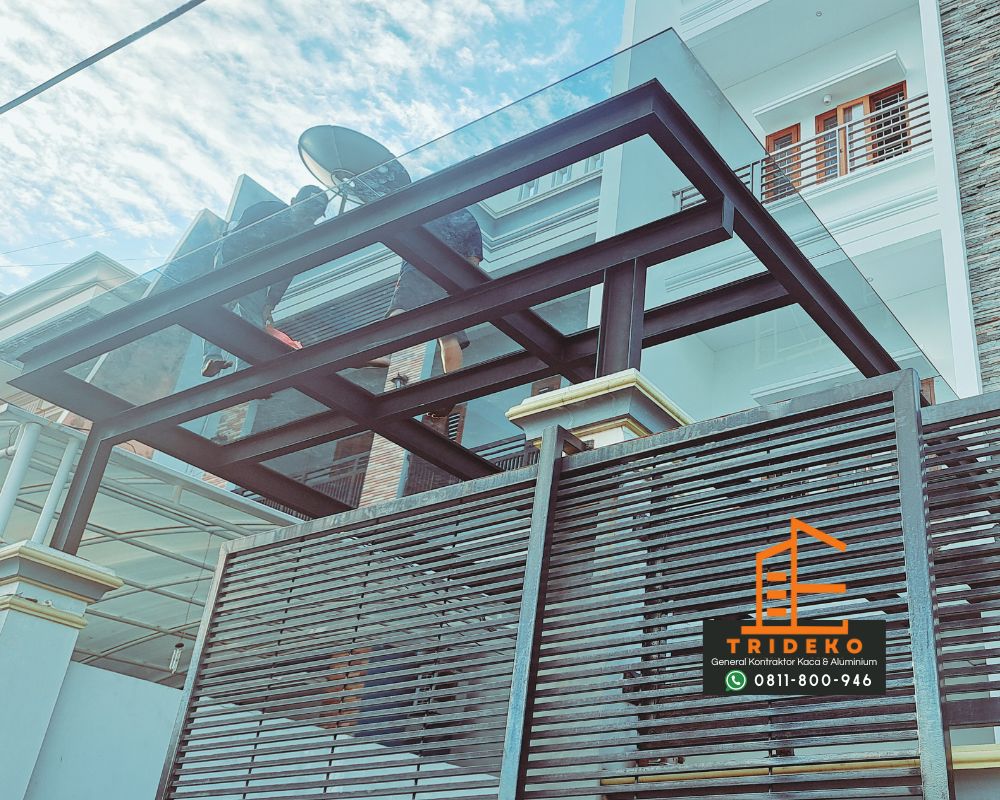 desain atap kaca modern
