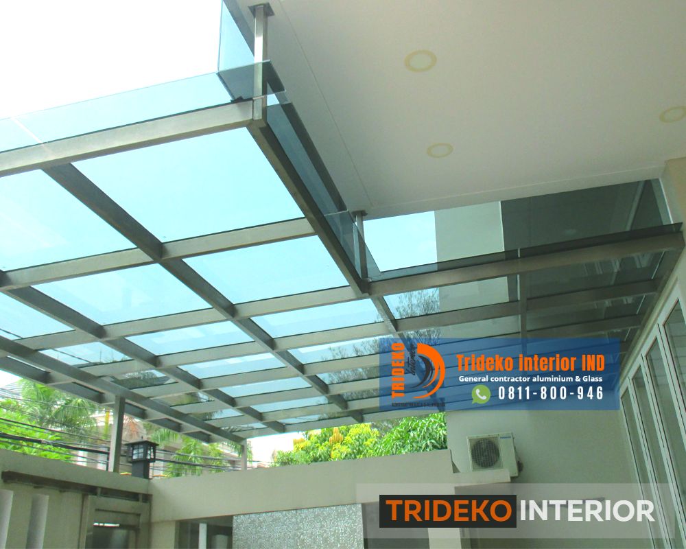 harga kanopi kaca Laminated per meter