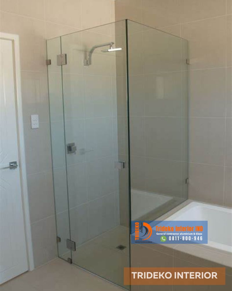 jual kaca shower clear 10 mm