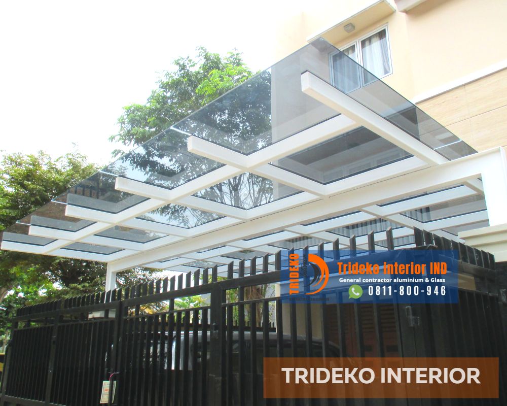 Kanopi Kaca Tempered Glass Carport