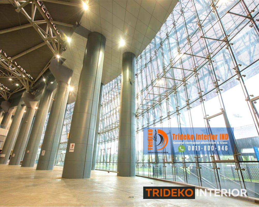 kaca tempered untuk fasad bangunan