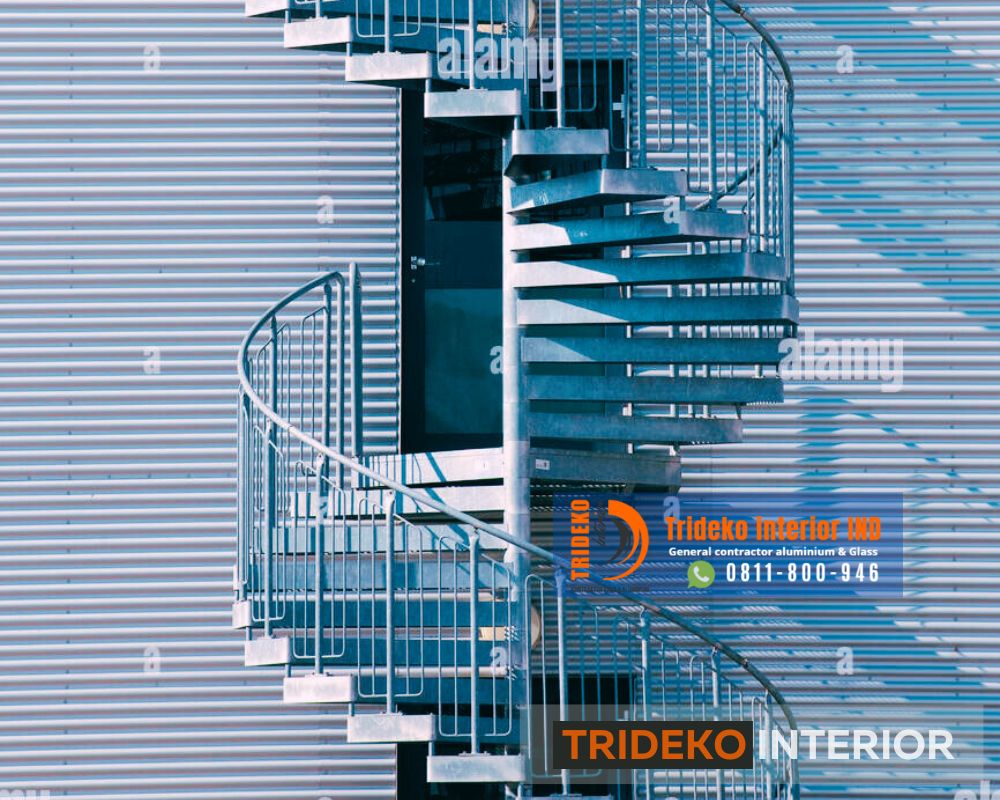 Tangga Darurat Besi untuk Gedung Tangga Darurat Besi untuk Gedung